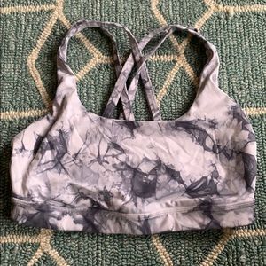 Lululemon energy bra - rare washed marble!